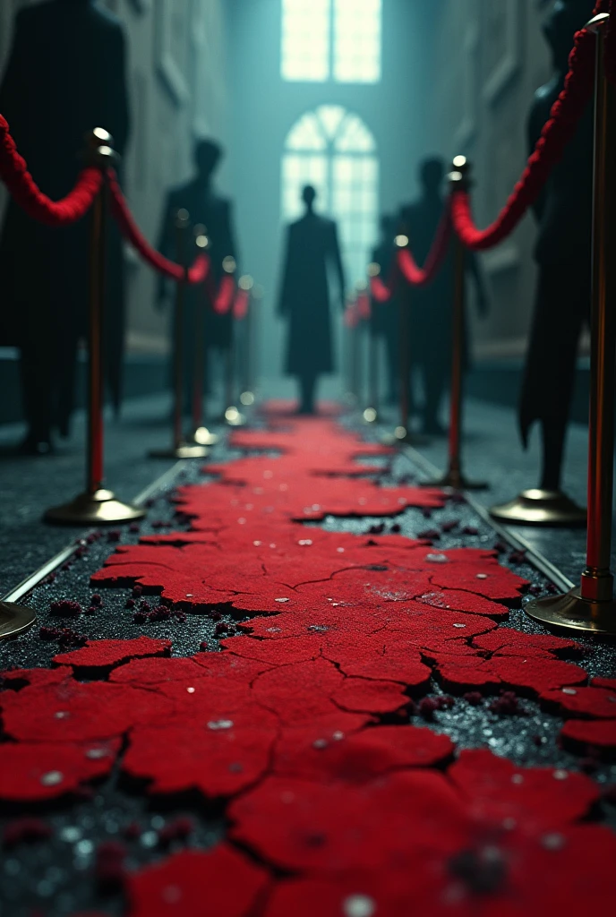 Scary corrupted red carpet