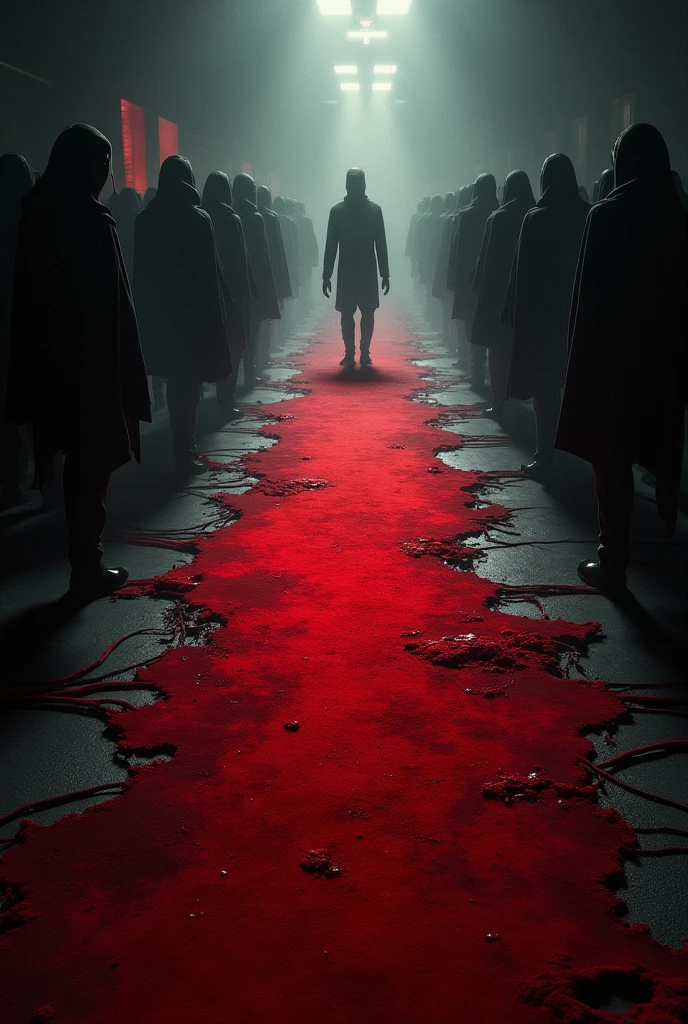 Scary corrupted red carpet