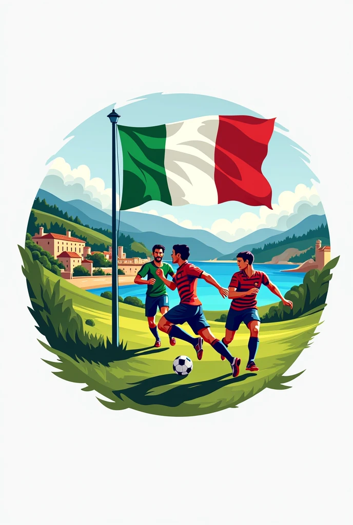 Un logo pour un championnat italien qui met en valeur l'italie
