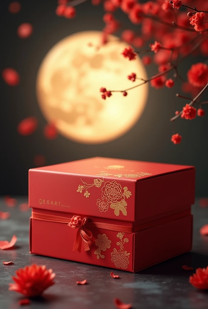 Mooncake gift box，Mid-Autumn Festival，The gift box says"SEAART"