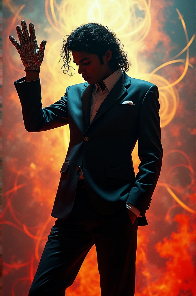 Michael Jackson recreating the photo from Ken Carson's A Great Chaos album