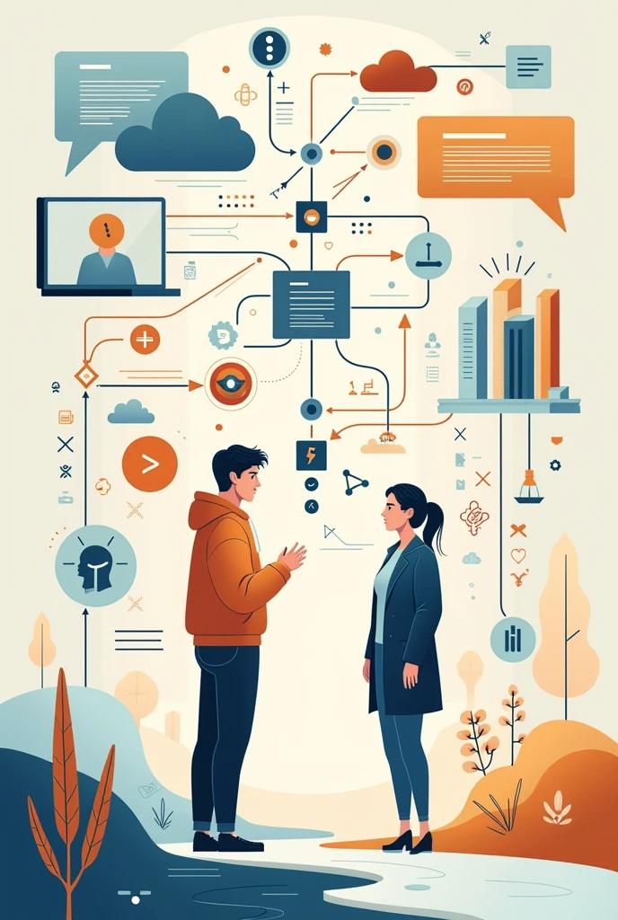 Create a poster of model of communication