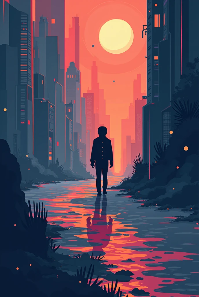 Create a poster of model of communication using pixelated art