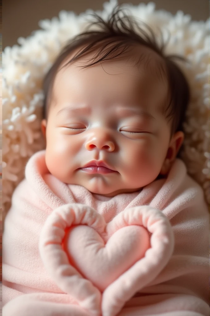 Cute baby images with a heart sign