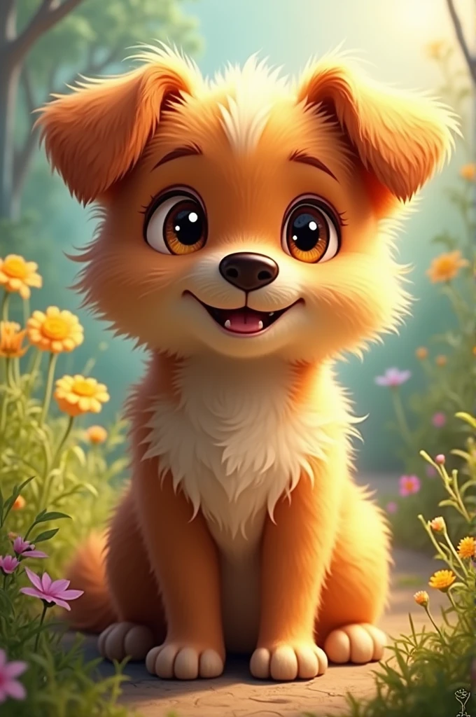 Brown haired furry dog named Madruguinha 