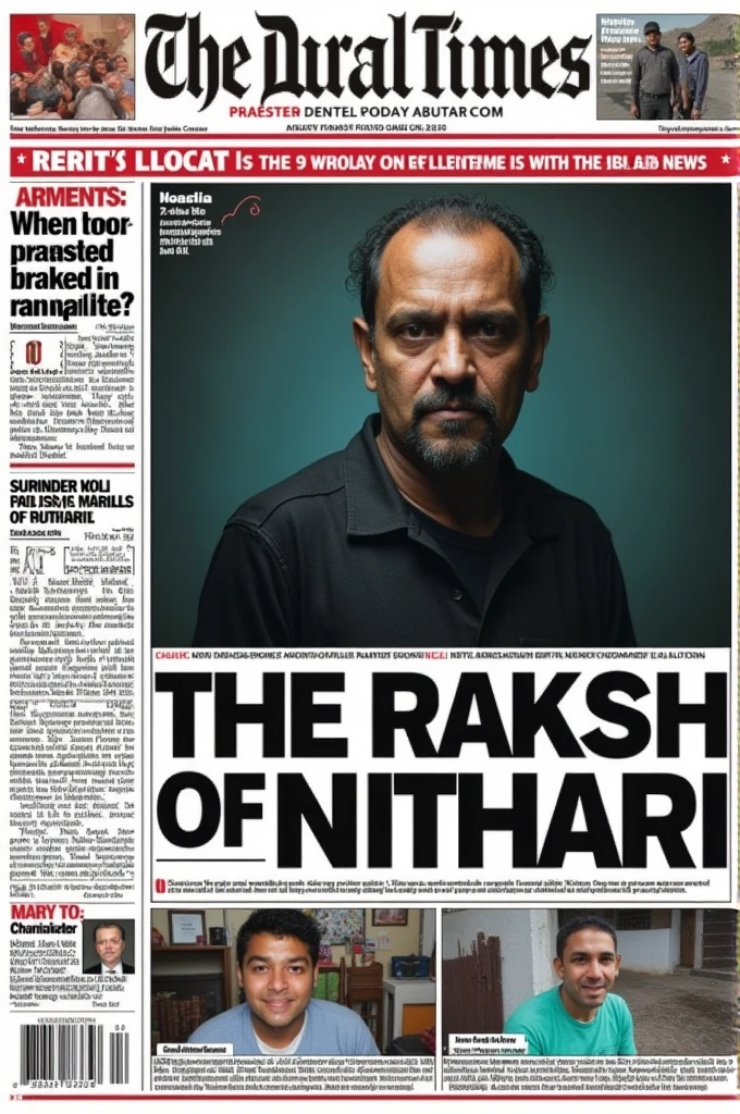 News Paper Headline " Nithari Ka Raksh Surinder Koli"