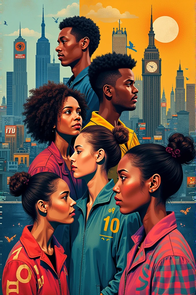 A poster with a lot of details which have the Theme:Freedom equals to language