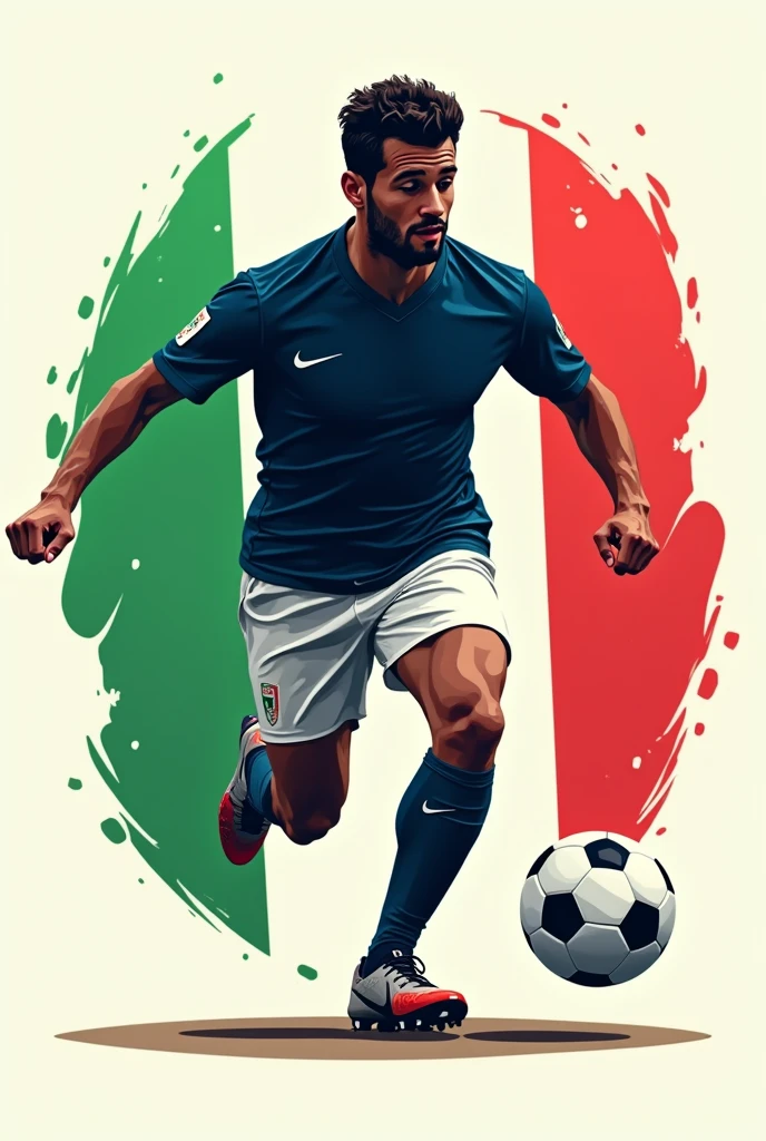 Un logo pour un championnat de football italien qui met en valeur l'italie 