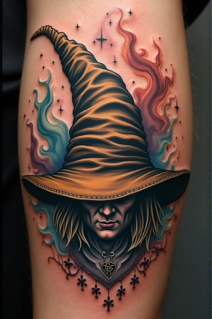 Sorting hat tattoo