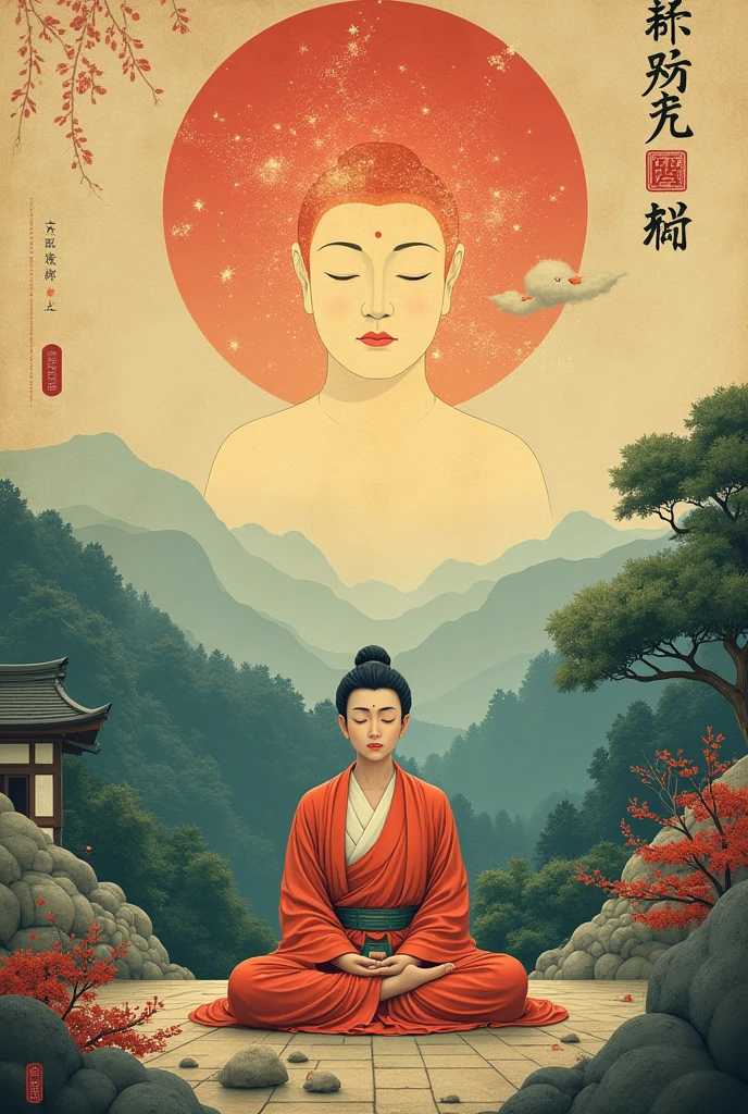 Japan　Prajna　Edo period style　
