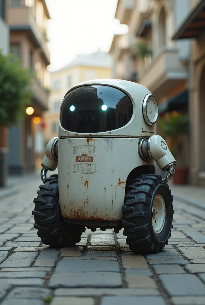 Small tire robot garbage collector 