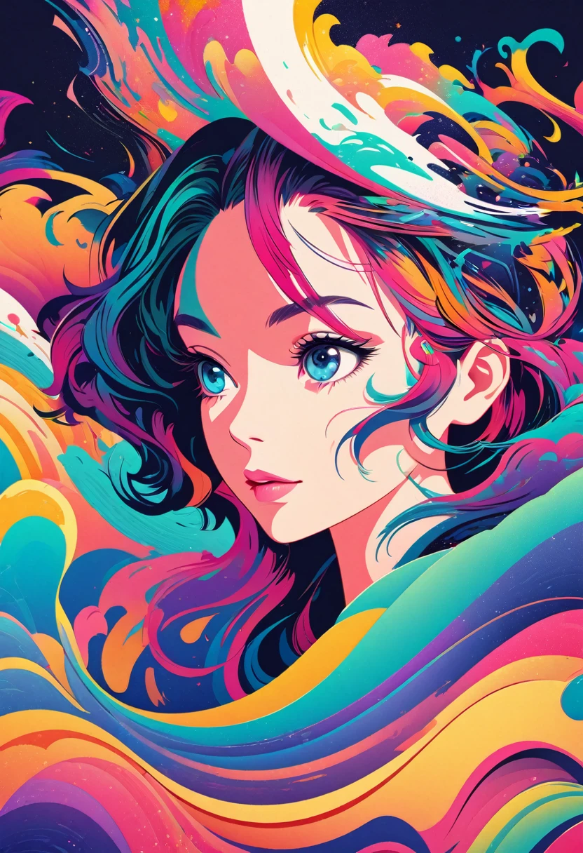 (vector art:1.5),a poster,In the background is a colorfull abstract , pale gradient design, minimal background, simple background, solid color background, beautiful gradient, iPhone 15 background, Vibrant colors with smooth gradients, Simple background, Simple and clean illustration, 4k high definition illustration wallpaper, poster background, by Cheng Jiasui, abstract scene design