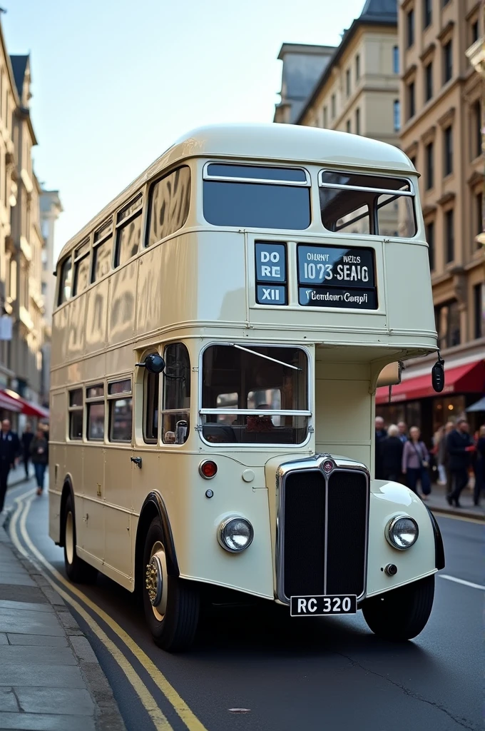 A white colour Leyland bus