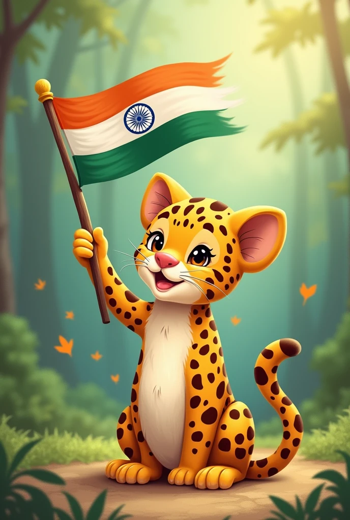 Cute Leopard ne apna panja se tiranga uthaya aur apne panje se safai ki