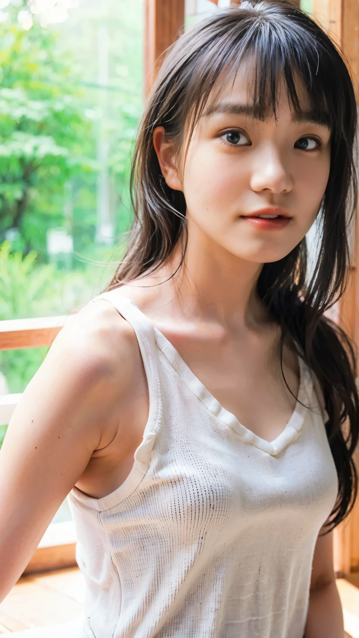 Blonde, Brown Hair, Everything modern:3.66, Cute Japanese Women Photos, smile, 20-year-old, Straight Hair:2.55, (photo Realistic:1.4), (hyper Realistic:1.4), (Realistic:1.3), (Smoother lighting:1.05), (Improving the quality of cinema lighting:0.9), 32K, 1 girl,20-year-oldの女の子, Realistic lighting, Backlight, The light shines on your face, Ray Tracing, (Bright light:1.2), (Improvement of quality:1.4), (Highest quality Realistic textured skin:1.4), fine grain, Detailed face,(smile:1.0), (Emphasis on face close-up:1.3), (Enhances the beauty of skin texture:1.1),((Extremely precise and accurate anatomy:1.0)), (Enhances the beauty of skin texture:1.1), Clean and glowing skin, mesh, thin:1.2, (Realistic:1.3), Realisticなライティング, (Smoother lighting:1.05), 32K, One Japanese woman, fine grain, Detailed face, (Film Grain:1.1),(Accentuates body lines:1.1), High resolution, Natural look, Kind eyes, Improves hair quality, Delicate light and shadow, Transparent muscles, Graceful pose, Beautiful Eyes, Sharp details, Soft light reflection, Beautiful contours, Delicate skin tone, Fine hair texture,Cute Japanese Women Photos,