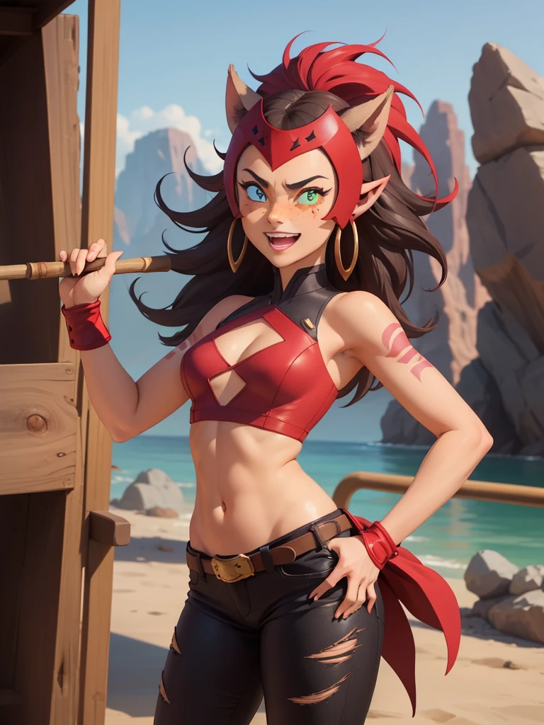 8k, ray tracing, vibrant colors, (1girl), (solo:1.4), (catra:1.8), heterochromia, colored sclera, sleeveless, bare shoulders, ((large breasts)), masterpiece, sharp focus, Best Quality, depth of field, cinematic lighting, very detailed clothes, (used condoms, ?????? belt, used ?????? belt, ?????? hair ornament:1.7), ((seductive smile, sexy pose)), thin lips, closed mouth, Perfect eyes, perfect hair, Rich in details and textures, masterpiece, Best Quality, outdoors, beautiful girl, light, chiaroscuro, (perfect hands:0.7, Clean hands:0.7), ((((Professional photography)))), ((Dream)), Whole body
