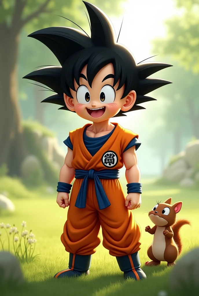 Create real kid goku