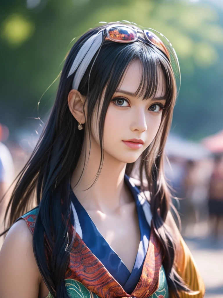 Highly detailed CG Unity 8K wallpapers, Highest quality, Very detailed, Very detailedかわいい, Age 25, Summer festival, yukata, valley,