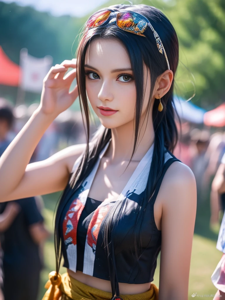 Highly detailed CG Unity 8K wallpapers, Highest quality, Very detailed, Very detailedかわいい, Age 25, Summer festival, yukata, valley,