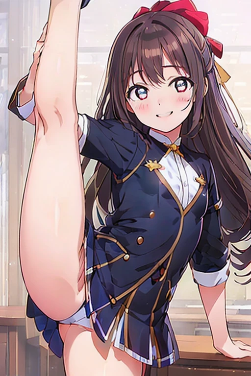 (high quality、masterpiece)、One Girl、アニメ、ultra hi resolution picture、Depth of written boundary、smile、cute、View your viewers、whole body、、Sakurazaka Shizuku、パンチラ、I字バランス
