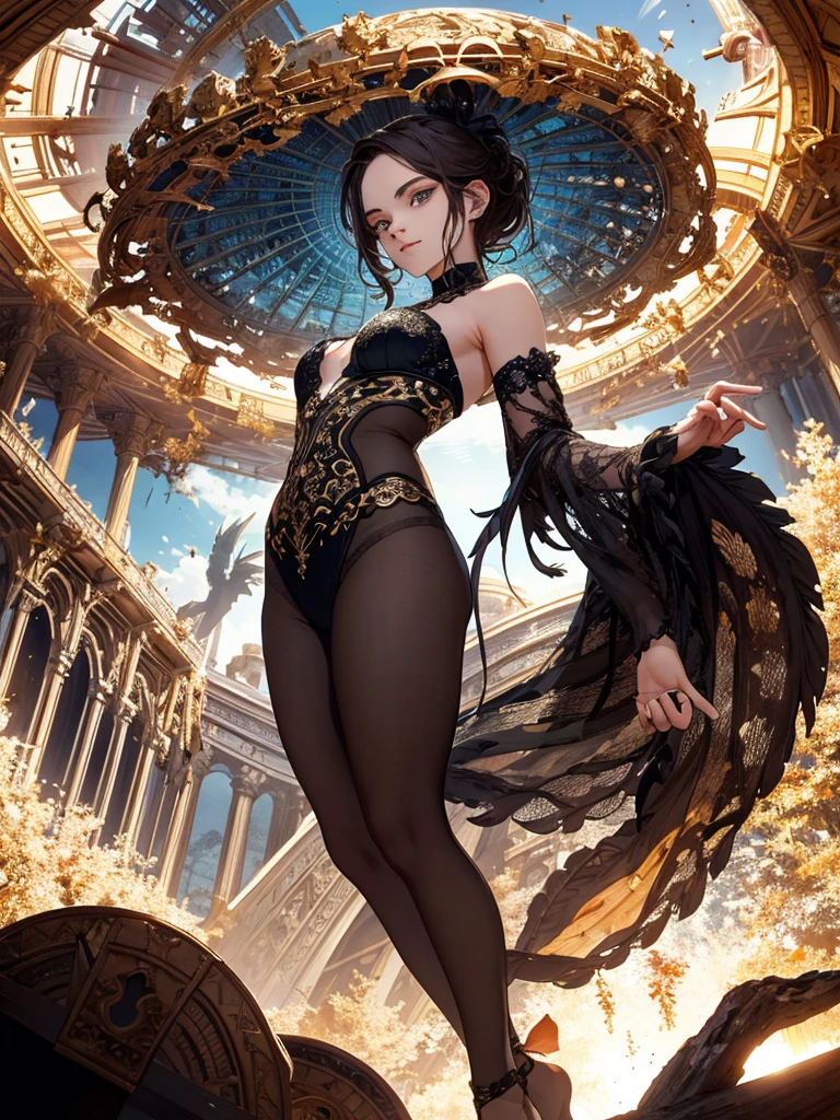 Absurd, high resolution, ultra-detailed, (1 girl:1.3), broken, design a beautiful temple scene, intricate architecture, lush gardens, and a sense of peace and spirituality. Broken, creating an image of a destructive demon with terrifying features, dark powers, and a thirst for chaos and destruction. Broken, designed with a fisheye effect image that captures a wide field of view with a unique curved viewing angle. Break to create rooftop views in urban environments with panoramic cityscapes, dramatic skylines, and a sense of elevation. Break , illustrating the tender moments between parents and children, capturing their bonds, love, and connection. Broken, using pointillism to illustrate images, carefully placed tiny dots of color to create a cohesive and visually stunning whole.