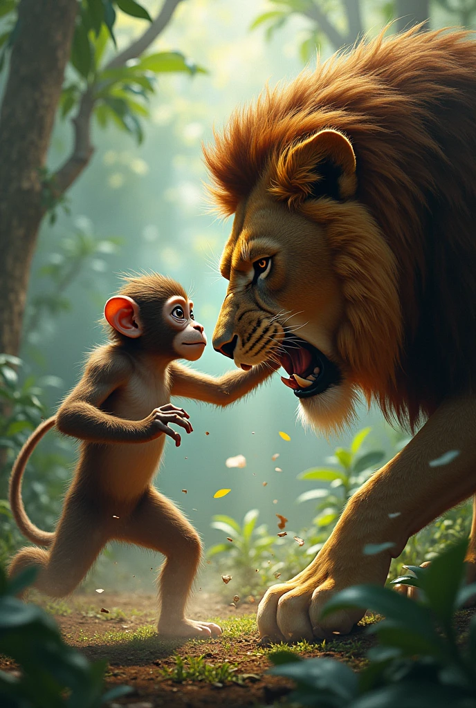 Monkey killed lion