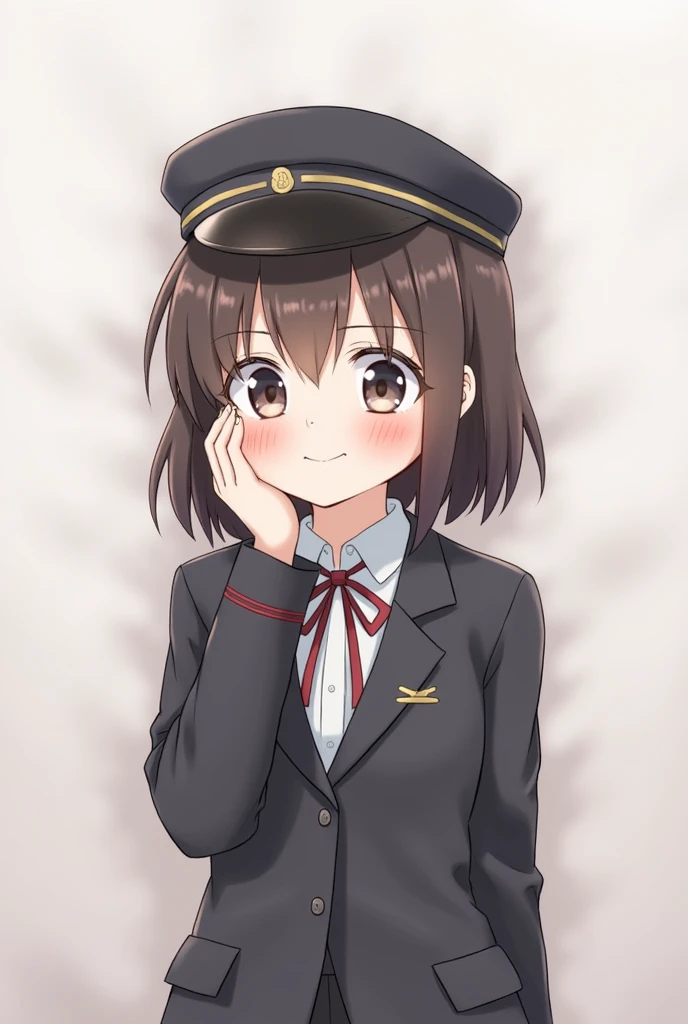 In uniform、It is covered in a thick .、Blushing girl