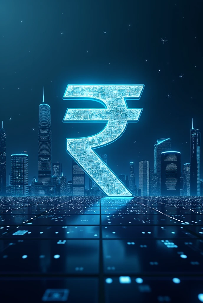 Create an image  for economics project on the topic of e -  rupee for evolition of Digital Currency 