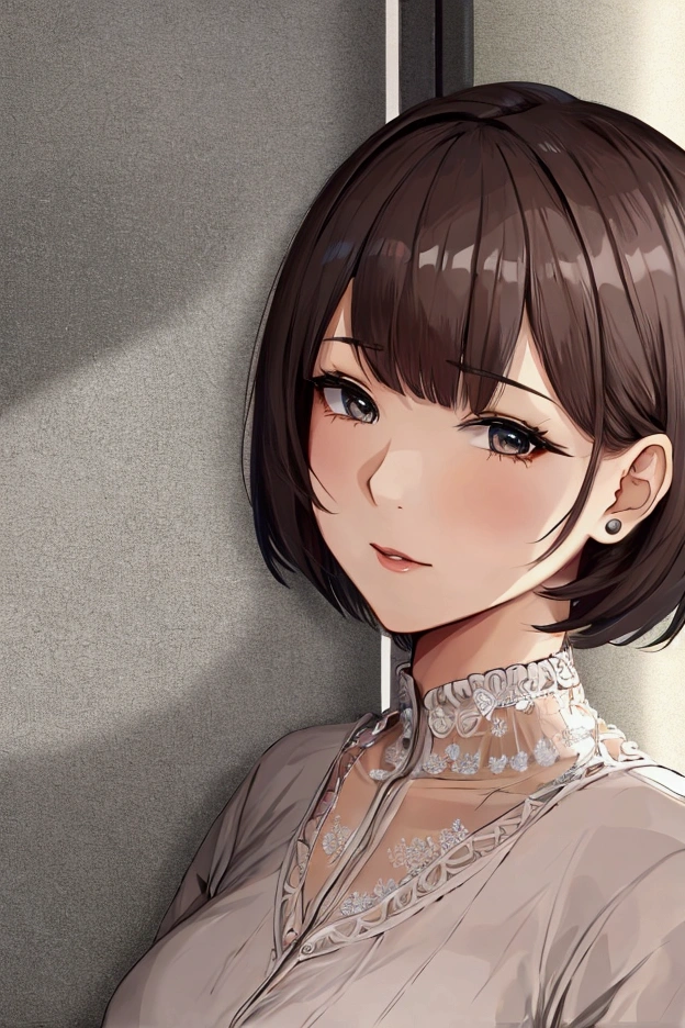 short haired, cute girl