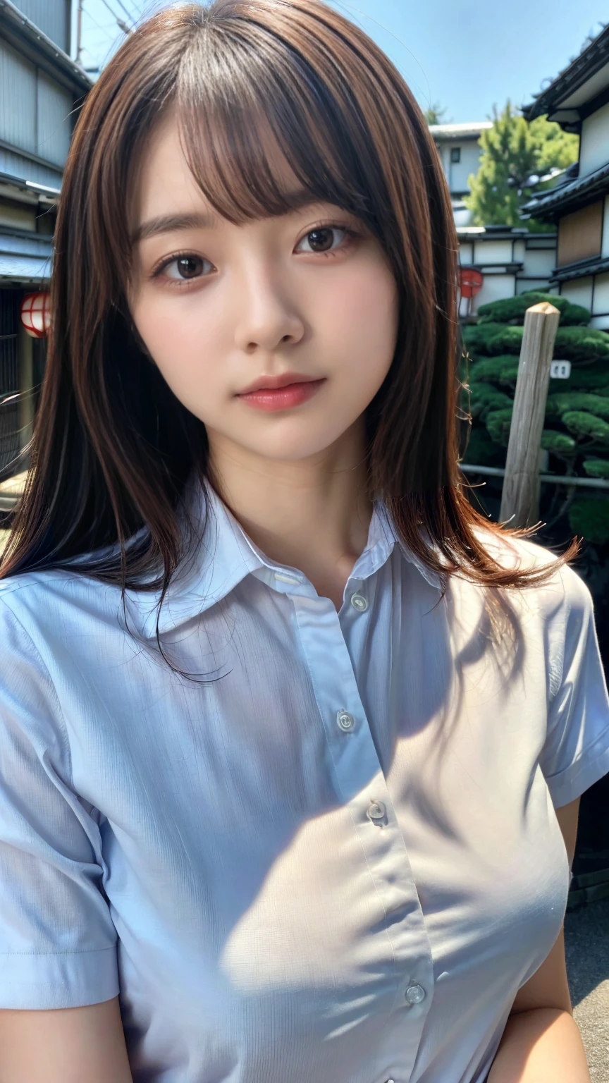 (((masterpiece))),(((High resolution)))、(((8K)))、(((perfect face)))、(((beauty of japan)))、20 years old、(((beautiful face))), (((business shirt))), Plump, top quality eyes, detailed texture, look at the camera, big tits, ((high resolution face))