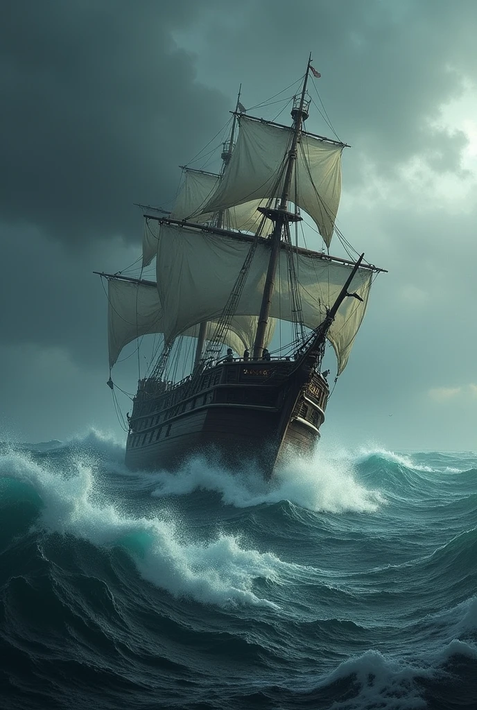 Small ship sinking