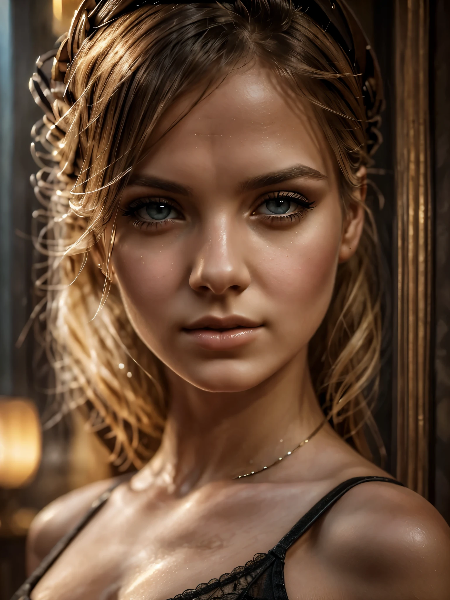 1 woman,beautiful detailed eyes,beautiful detailed lips,extremely detailed eyes and face,long eyelashes,intricate detailed portrait,oil painting,detailed skin texture,delicate facial features,soft lighting,warm color palette,cinematic lighting,dramatic lighting,dramatic atmosphere,highly detailed,photorealistic,8k,best quality,masterpiece