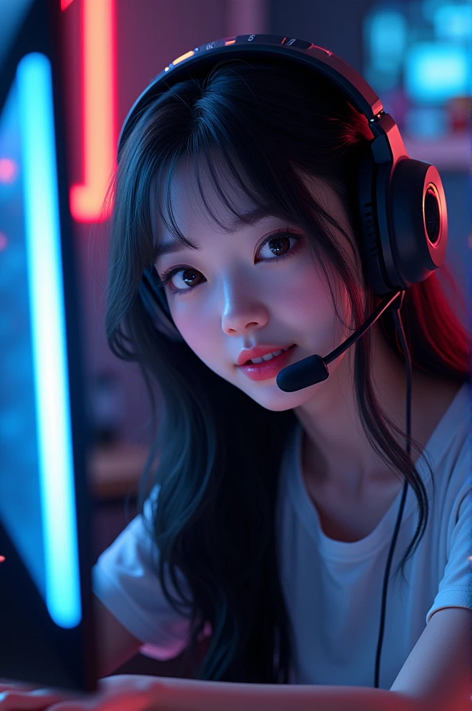 Korean gamer girl 