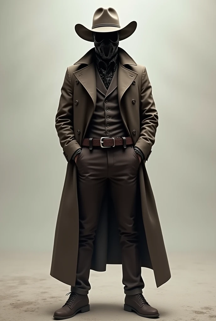 Gentleman with cowboy cap and mask