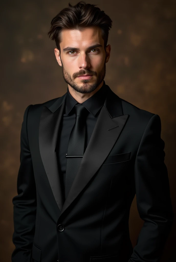 Andrei Stoica as adagio dazzle with black suit and black necktie
