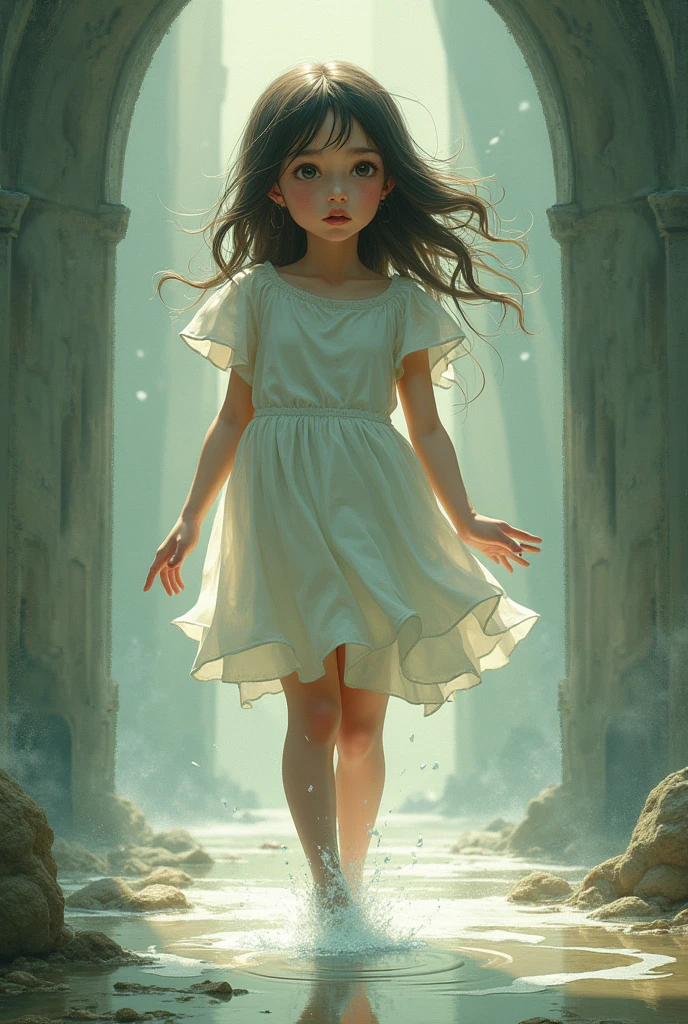 A girl who was doused with .