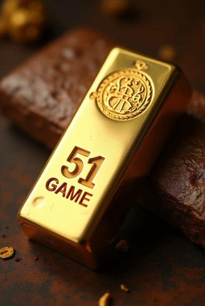 GOLD BAR, WITH ENGRAVING "51GAME"