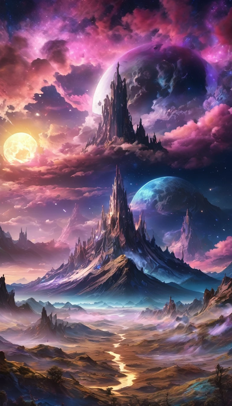 nightの池:1.5, (masterpiece),(Highest quality:1.0), (Ultra-high resolution:1.0), Detailed illustrations, Detailed landscape, colores Vibrants, 8k, night, Lunar clouds, (( Magic, beautiful:1.4 )) , (( Highest quality, Vibrant, 32k clearly defined light and shadow)).