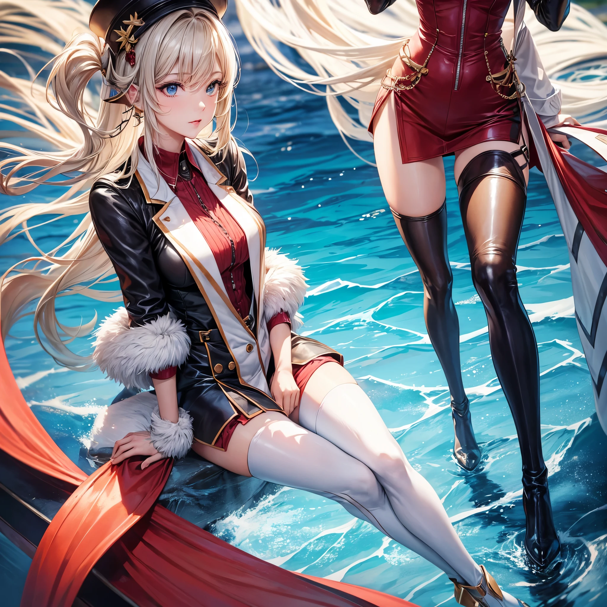 ((Biologically correct number of limbs)), Wearing stiletto-heeled over-the-knee boots:1.1, a beautiful girl, has a pair of legs , having normal legs, only lower body, best quality, leggings, foot close up view only