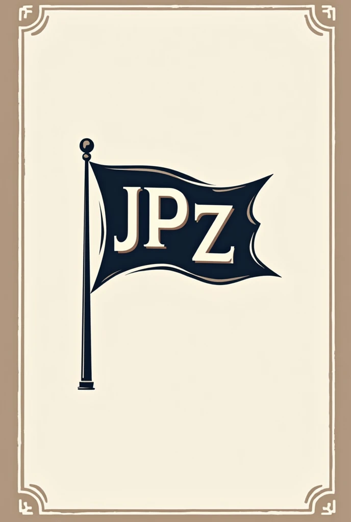 Design a business label featuring a flag as the central element. The flag should prominently display the letters "JPZ" in a bold, distinctive font. The design should convey professionalism and strength, with a color scheme and style that aligns with the business’s identity. Consider incorporating elements that complement the flag, such as a modern or classic border, to enhance the overall appearance and ensure the label is both eye-catching and memorable.