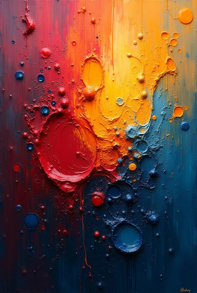 a thick textured oil painting, impasto brushstrokes, dry brushing, paletteknife oil painted harmonic colors, modern impasto style, abstract art, vibrant colors, deep shadows, warm lighting, atmospheric, moody, dramatic, intricate details, dynamic composition, expressive brushwork, textural paint surface, (best quality,4k,8k,highres,masterpiece:1.2),ultra-detailed,(realistic,photorealistic,photo-realistic:1.37)