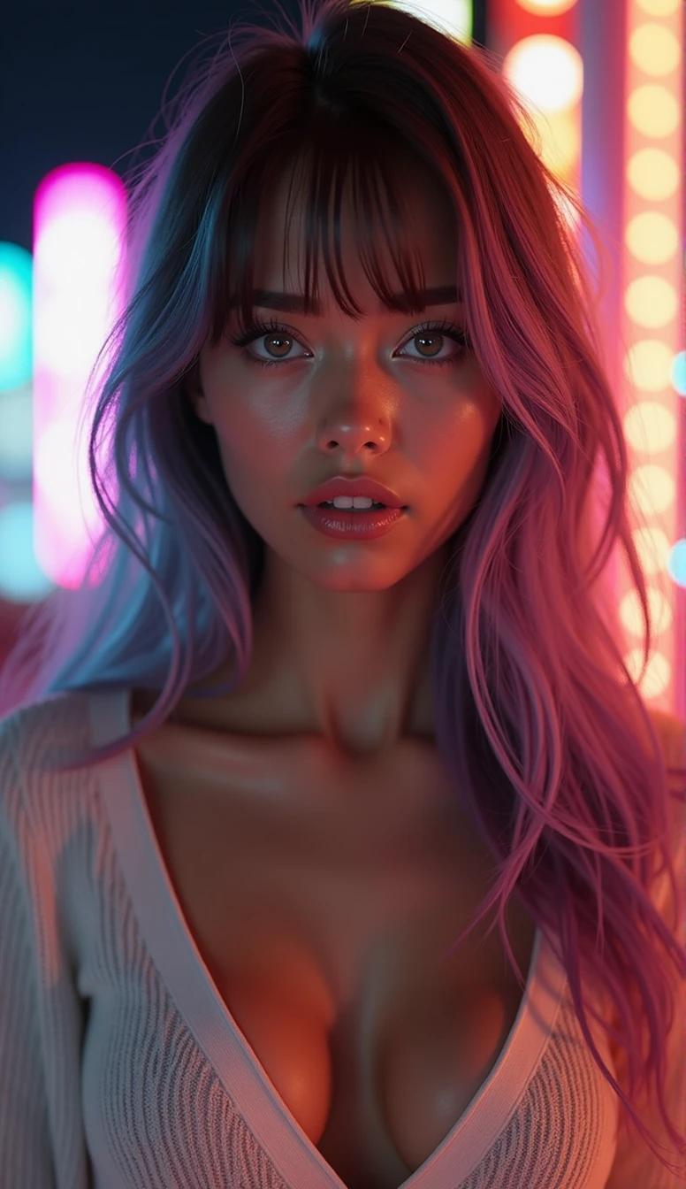 zPDXL2, close-up, portrait, beautiful girl full naked with vivid (rainbow dye, colored hair:1.3), long hair, bangs, at a carnival at night, wearing a white sweater and pants, (score_9, score_8_up, score_7_up, score_6_up, score_5_up, score_4_up, high res, 4k)
Negative prompt: 3d, covered nipples, nsfw, cleavage, brunette, brown, teeth, muscular, (score_3_up, score_4_up, score_5_up, monochrome, vector art, blurry)
Steps: 40, CFG scale: 7, Sampler: DPM++ 2M, Seed: 70649309, VAE: sdxl_vae_0.9.safetensors, Size: 768x1152, Model: Kestral-PNY_by_Zovya_V0, Version: v1.9.3, Model hash: ec6546c95c, Hires upscale: 1.5, Schedule type: Karras, Hires upscaler: 4x_foolhardy_Remacri, Denoising strength: 0.5, Downcast alphas_cumprod: True