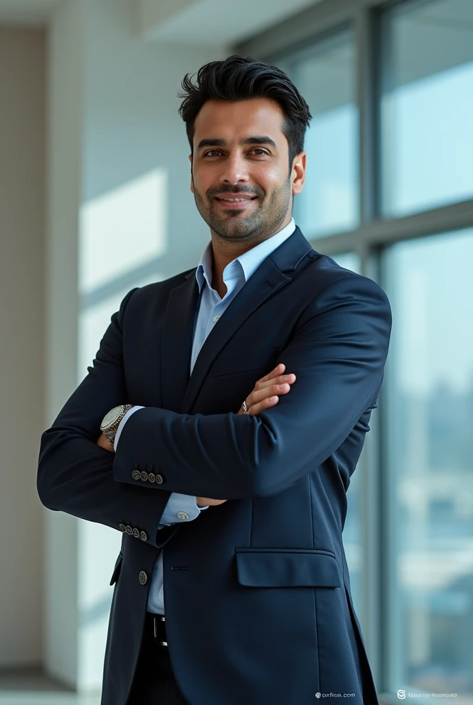 I want to create a picture that has my channel name (e-commerce by Faisal Qureshi) and a very nice logo and a businessman and very handsome man in this picture.