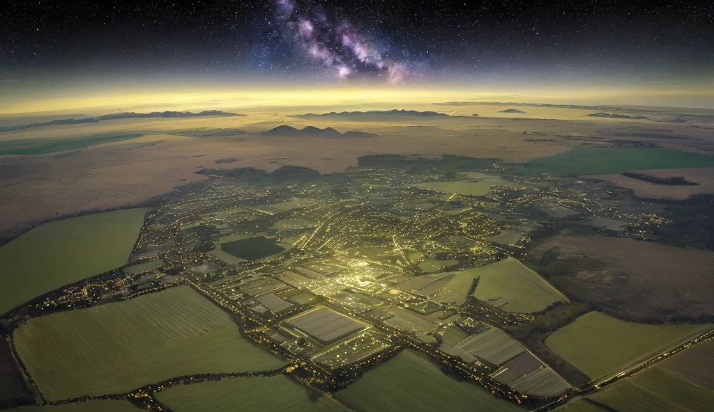 Old space colony、There are many farms and pastures、Place々There is a small town in。In the colony、There is one huge window、You can see the starry sky。