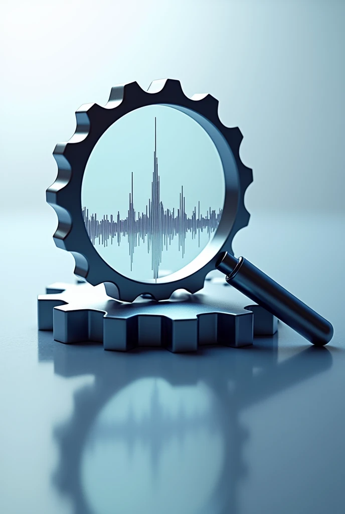A corporate image like a logo that represents a time domain spectrum signal and a magnifying glass looking at a gear with the time wave inside it.
Highlight the waveform inside the magnifying glass as a signal from a spectrogram and add the word MONCON GPTA