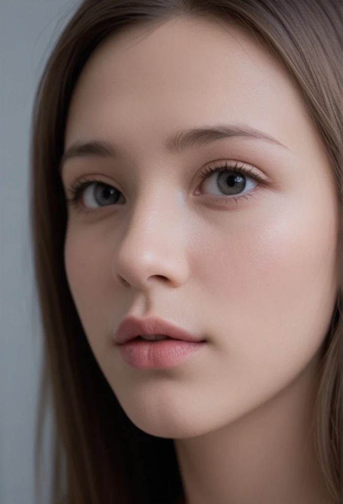 score_9, score_8_up, score_7_up, score_6_up, BREAK , source_real, raw, photo, realistic BREAK close up, Surreal,film photography aesthetic, young woman gazing upward,  expression of contemplation, delicate facial features, soft natural lighting highlights cheekbones, eyes, and lips, warm skin tones against a dark backdrop, subtle interplay of shadow and light, high-contrast photography, hint of traditional film grain texture, fine details in the eyes and skin, minimalist aesthetic, no visible accessories, natural makeup, a moment captured mid-thought or mid-reverie, emotional depth conveyed through upward gaze and slightly parted lips, slight sheen on skin suggests warmth or humidity.,