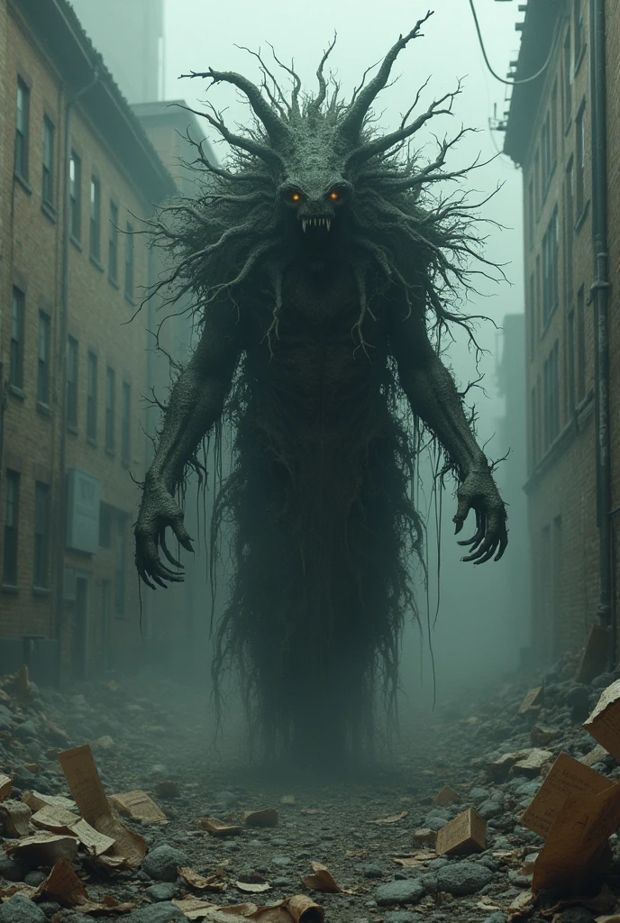 paranormal order:
A creature that fed on every feeling we used and threw away, like unrequited love letters, wine bottles used to forget problems, lost documents, unpaid receipts... All this thrown in the trash brings to the surface human despair and its feelings fragmented into one thing.. He is among us.