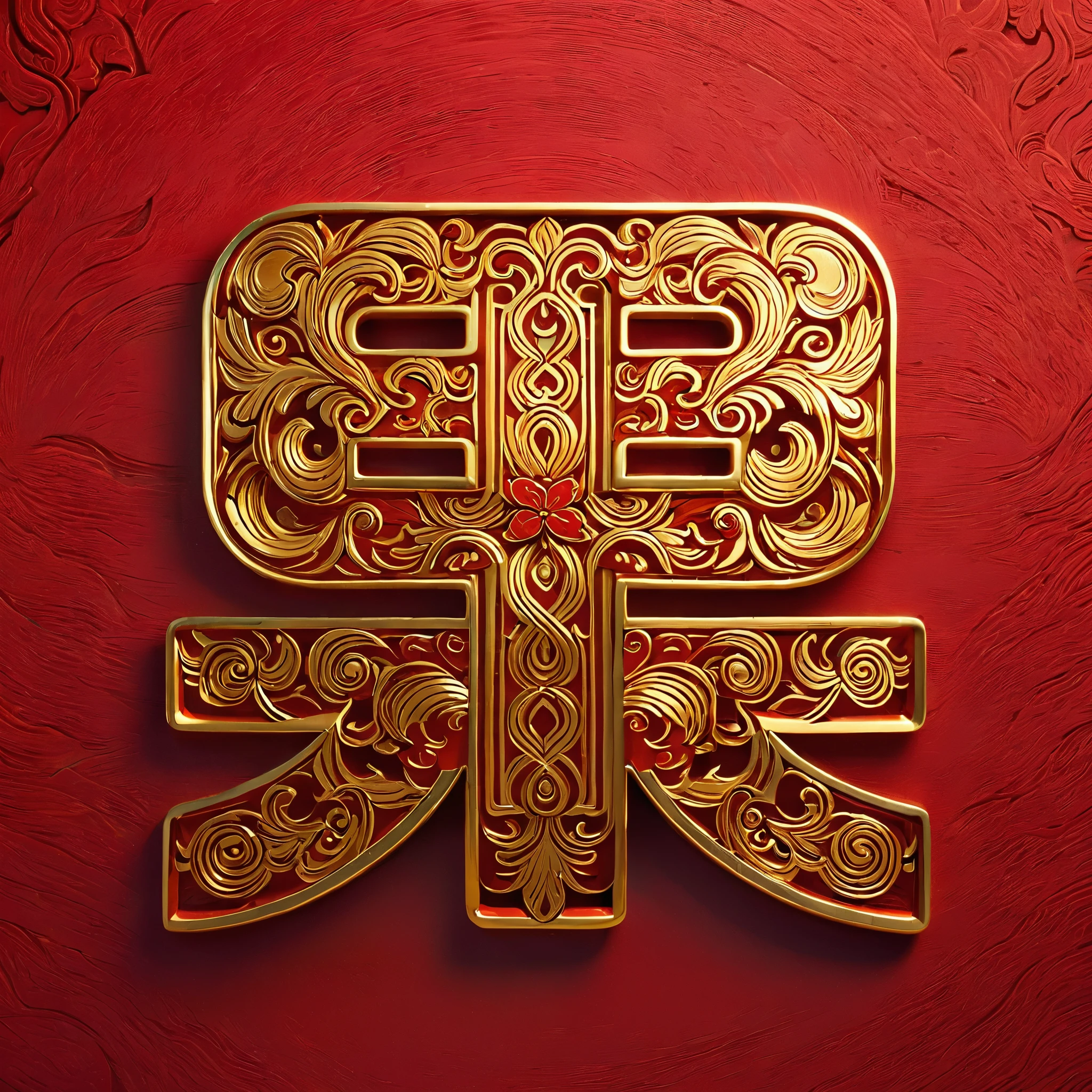 Simple background，red，carved pattern，Chinese elements，gold