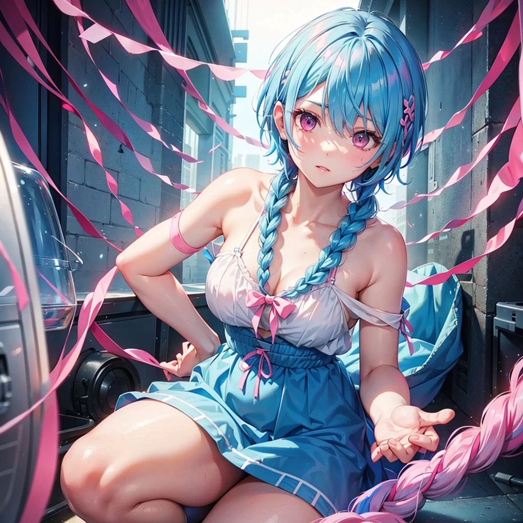 (Sky blue hair),(Braided short hair), (Pink Eyes),Fair skin) ,(whole body),(one person&#39;s),(Embarrassed),(The background is a school classroom),(Heart lettering on a blackboard),(Heart-shaped chocolate),(Hand it forward with both hands),(Sailor suit),(valentine&#39;s day),(masterpiece, Highest quality, Very detailed, Best Shadow), (Detailed Background), (Beautifully detailed face), High Contrast, (Best lighting, Very delicate and beautiful), ((Cinematic Light)), Hyper Detail,8k, Dramatic Light, Intricate details,High quality