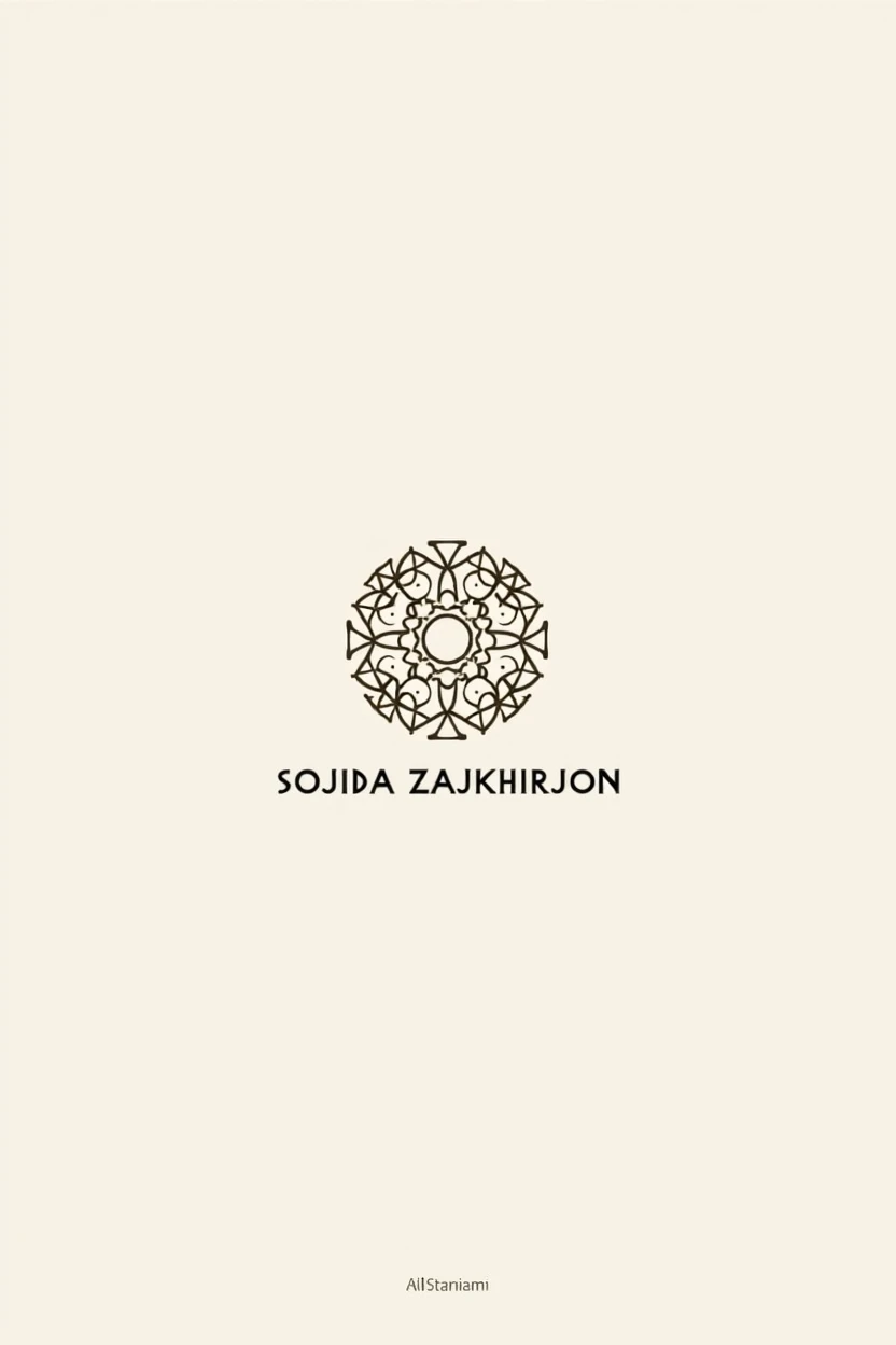 "Sojida Zakhirjon" logo to the name